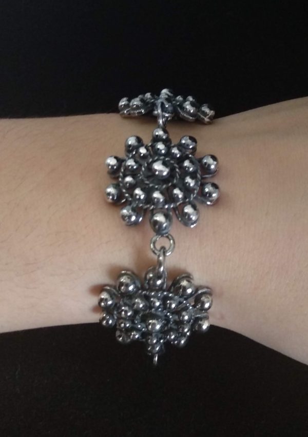 Pulsera botones charros de plata pavonada (Salamanca) - Image 4