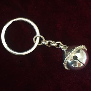 Llavero cascabel de plata grande