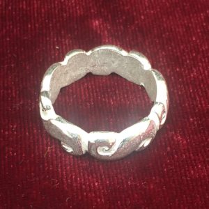 Anillo olas de plata