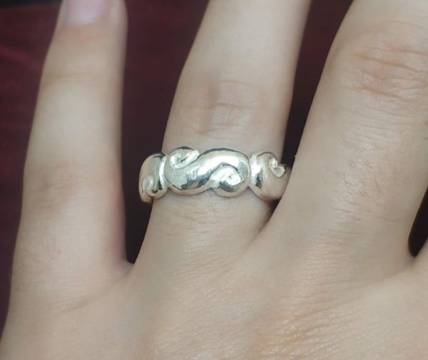 Anillo olas de plata - Imagen 3