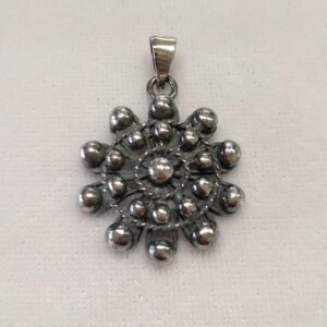 Colgante botón charro de plata pavonada (Salamanca)