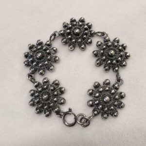 Pulsera botones charros de plata pavonada (Salamanca)