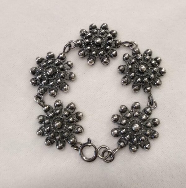 Pulsera botones charros de plata pavonada (Salamanca)