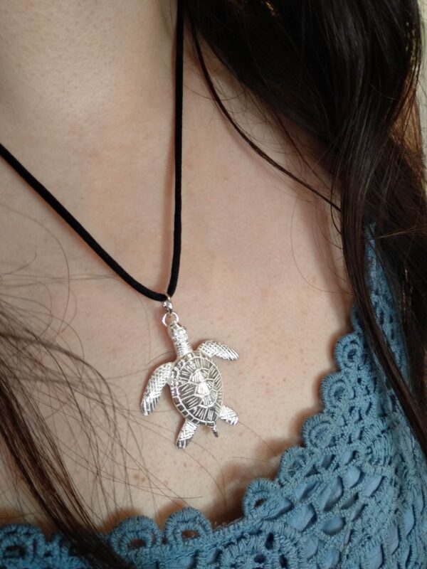 Colgante de plata de tortuga marina (chelonioidea) - Imagen 3
