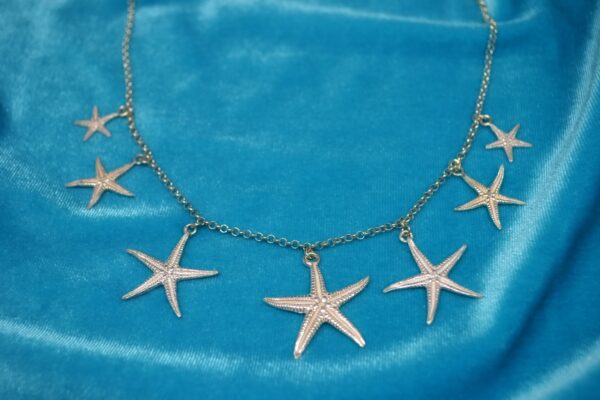 Collar de estrellas de mar de plata - Imagen 3