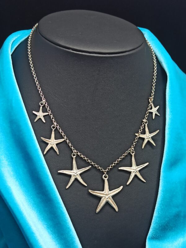 Collar de estrellas de mar de plata - Image 4