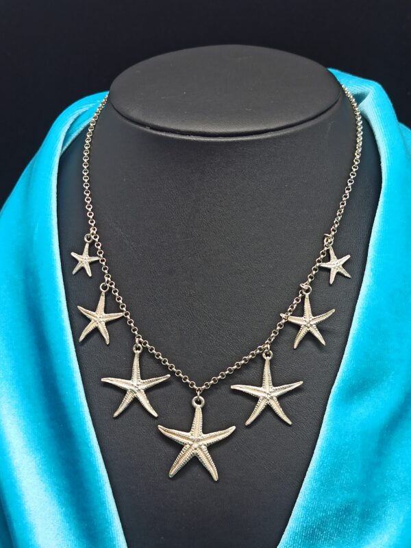 Collar de estrellas de mar de plata - Image 5
