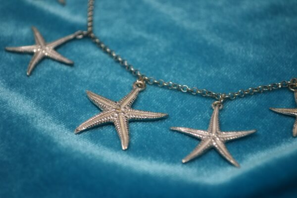 Collar de estrellas de mar de plata - Imagen 2
