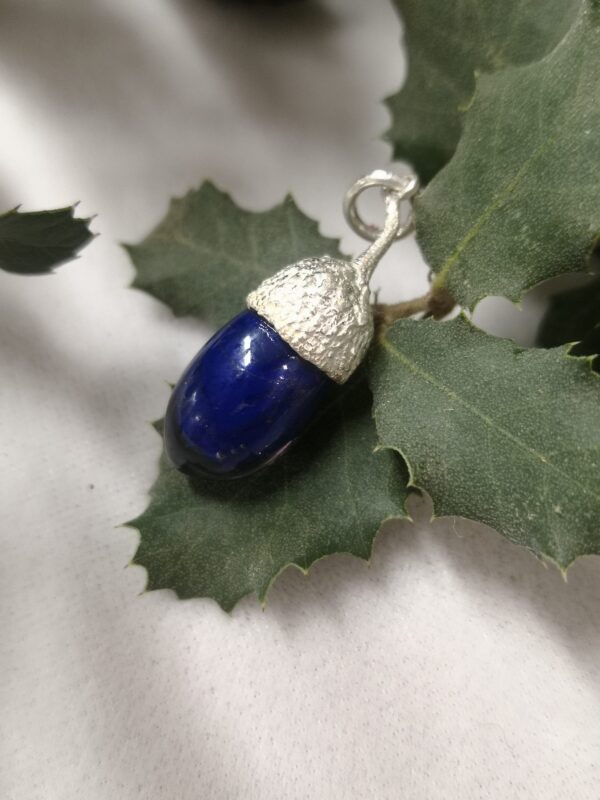Colgante de plata de bellota con vidrio de murano - Image 2