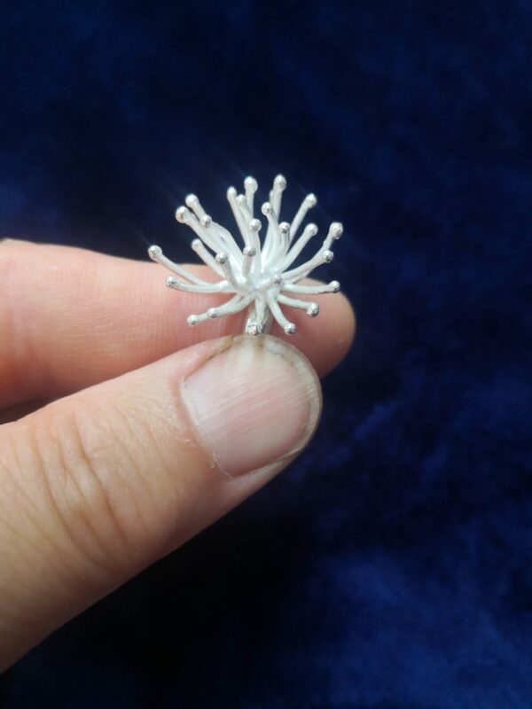 Anillo de plata de anémona - Imagen 2