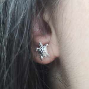 Pendientes de plata de tortugas marinas