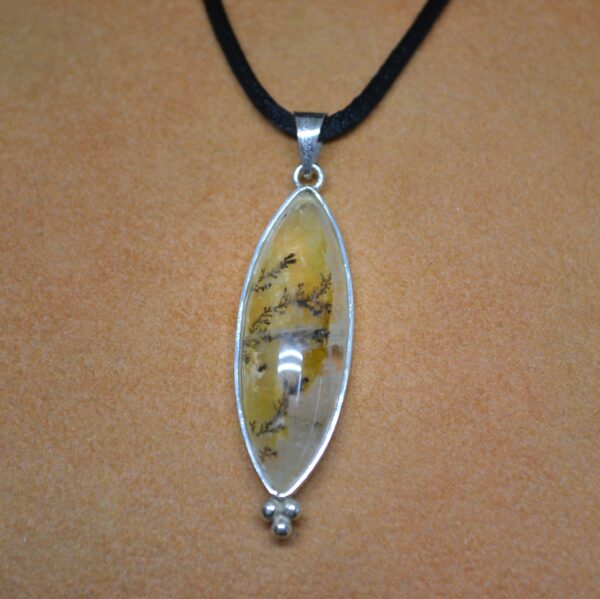 Colgante de plata con Ágata Dendrítica - Imagen 3