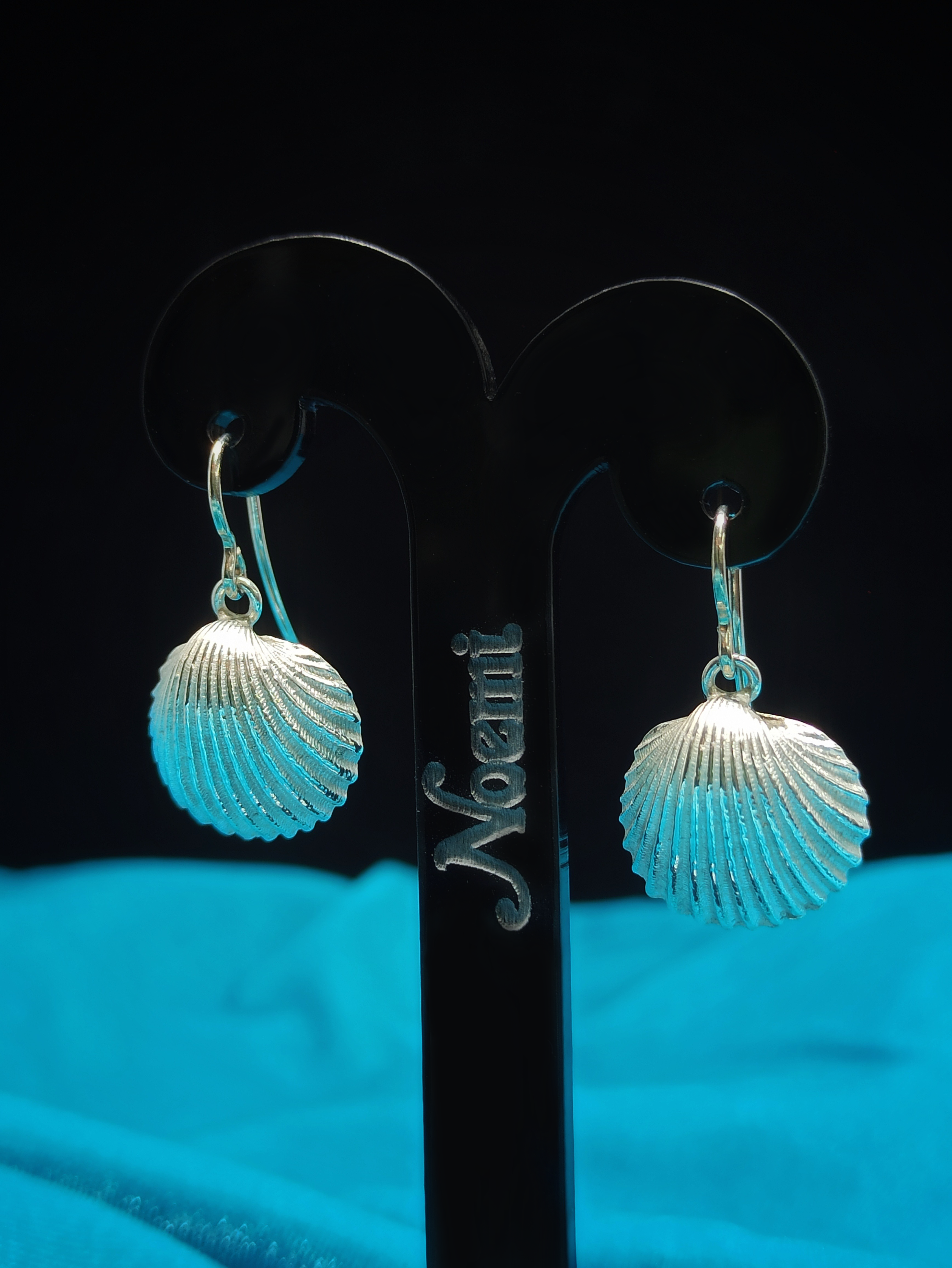Pendientes concha de plata (ganxo)