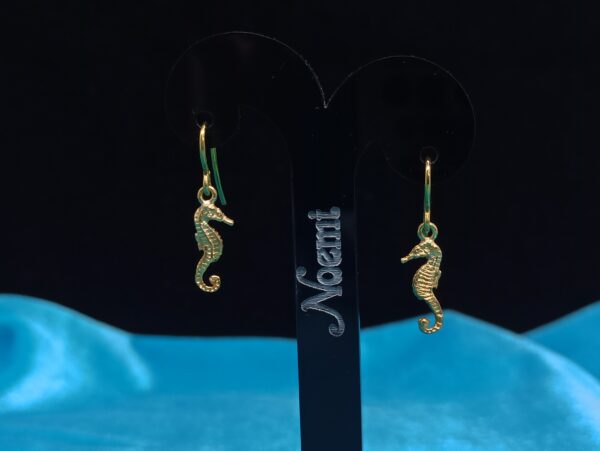 Pendientes de plata de caballitos de mar minis (hippocampus)