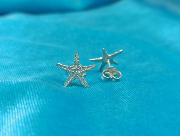 Pendientes de estrella de mar pequeña a presión