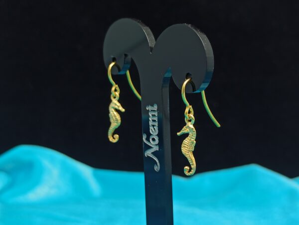 Pendientes de plata de caballitos de mar minis (hippocampus) - Image 2